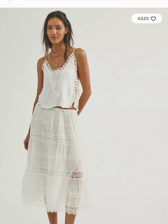 Free People Dresses & Skirts - New - Free People One Lily Lace Midi Skirt